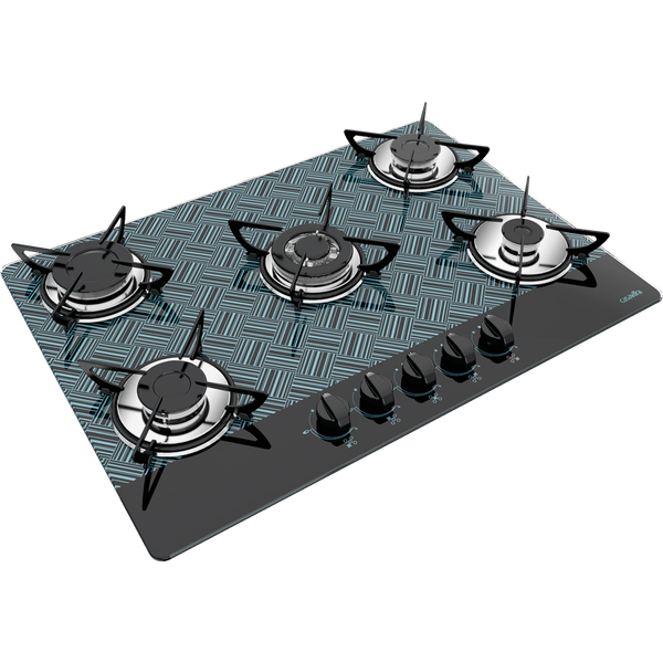 Cooktop Casavitra 5 Bocas New Vitra, Tripla Chama, Preto - E10E56.541 Bivolt