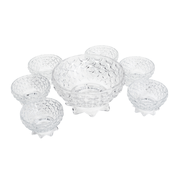 Conjunto para Sobremesa Pineapple, 7 Peças, Cristal - 6686