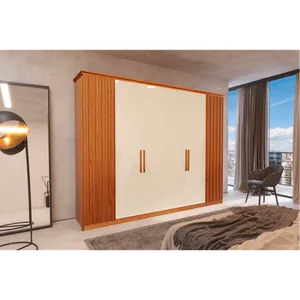 Guarda Roupa Domus Boss 06 pts Mdf NATURALLE / BRANCO