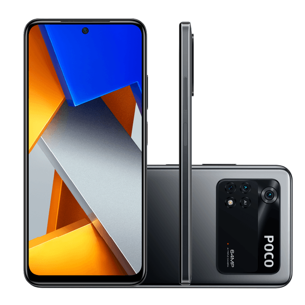 Smartphone Xiaomi Poco M4 PRO Tela 6,43'' 128GB Octa Core Câmera Traseira Tripla 5000mAh Preto CX338