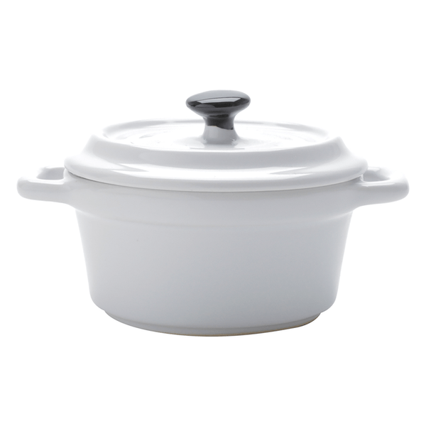 Mini Caçarola Black Lid Porcelana Branca Wolff