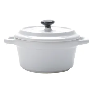 Mini Caçarola Black Lid Porcelana Branca Wolff