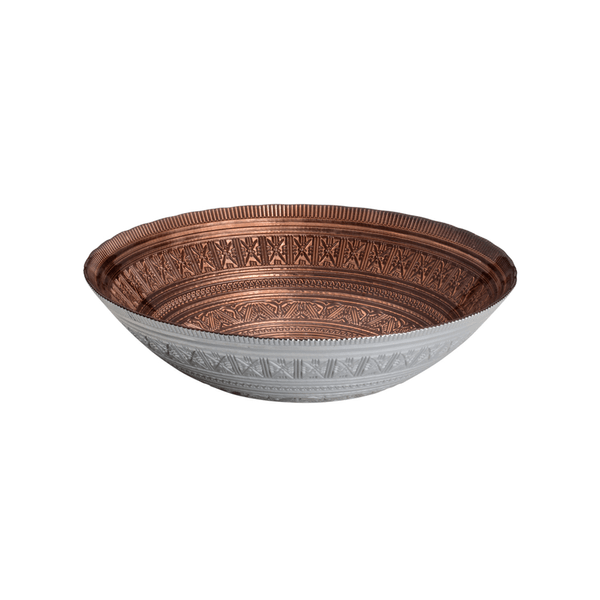 Centro de Mesa Lyor Paisley, Vidro, 23x9cm, Marrom - 4357