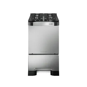 Fogão Decorato Vetro Mueller, 4 Bocas, Gás, 62L, Mesa de Vidro, Inox - 601230051 Bivolt