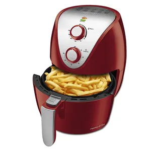 Fritadeira Sem Óleo Air Fryer Mondial Family, Controle de Temperatura, 1500W, 3,5L, Vermelho/Inox - AF-32Ri 110V