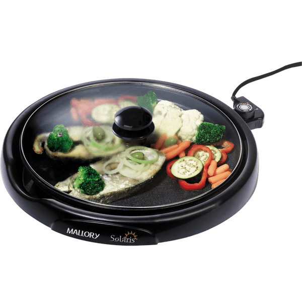 Grill Elétrico Mallory Solaris, 1200W, Grelha Lisa Antiaderente, 40 cm - B96800722 110V