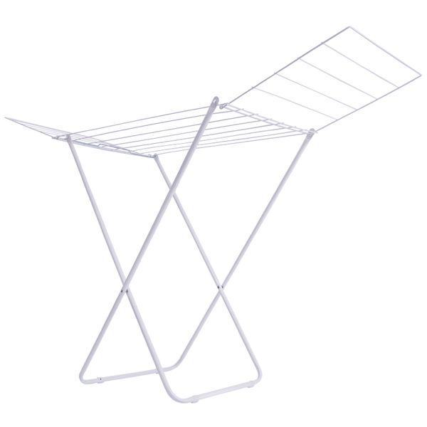 Varal de Chão Portátil Maxeb, Com Asas, 150cm, Branco, Aço e Plástico - 9861