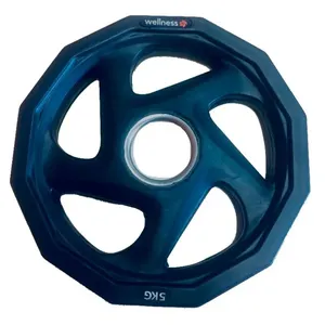 Anilha 5,00Kg Rubber 5 Furos Wellness - WK014 WK014