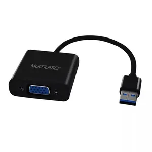 Cabo Conversor- USB (Macho) > VGA (Fêmea) - Multilaser - WI348 - Preto
