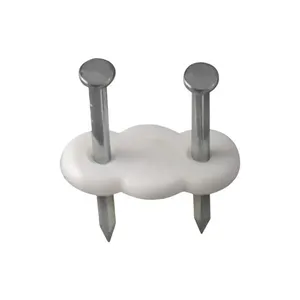 Kit Fixa Fio Miguelão Duplo com Prego 1,8x25mm Sforplast Kit Fixa Fio Miguelão Duplo com Prego 1,8x25 Branco Sforplast 20 Peças
