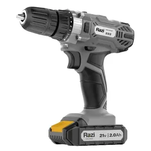 Furadeira Impacto Parafusadeira com Bateria 21V Razi Furadeira Parafusadeira de Impacto 3/8" (10mm) 21V 1 Bateria Razi