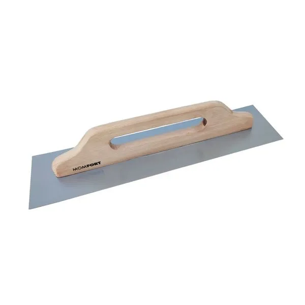 Desempenadeira Aço Lisa P/ Drywall 12x48cm Cabo Madeira Momfort