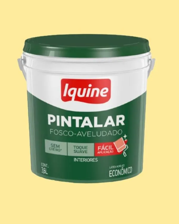 Tinta Econômica Acrílica Fosco Pintalar 3,6L Iquine Tinta Econômica Acrílica Fosco Pintalar Tucunaré 3,6L Iquine