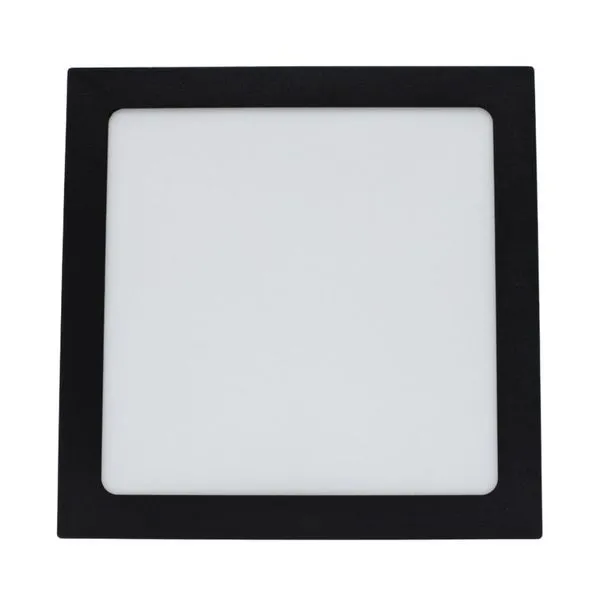 Painel LED de Embutir Quadrado P1 Luz Branca Bivolt LedBee Painel de Led Embutir Quadrado Preto 18w 21cm 1260 Lúmens Luz Branca