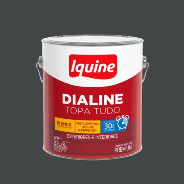 Esmalte Premium Base Água Fosco Dialine 3L Esmalte Premium Base Água Fosco Dialine Preto 3L
