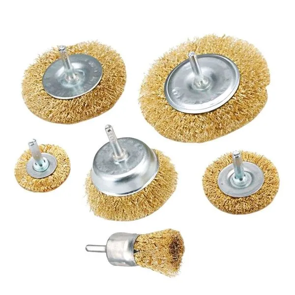 Jogo de Escovas de Aço Circulares de 35 a 100mm 6 Peças Bomvink Jogo de Escovas de Aço Circulas de 35 a 100mm 6 Peças Bomvink