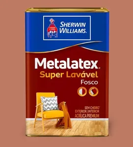 Tinta Premium Acrílica Fosco Metalatex 18L Sherwin Willians Tinta Premium Acrílica Fosco Metalatex Terracota 18L