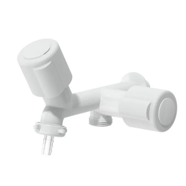Torneira para Tanque/Máquina Parede Curta Florença Branco Valeplast Torneira para Tanque/Jardim Parede Curta Florença Saída Máquina Branco