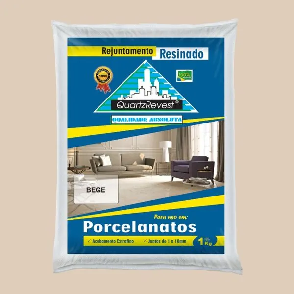 Rejunte Resinado 1kg Quartz Revest Rejunte Resinado Bege 1kg Quartz Revest