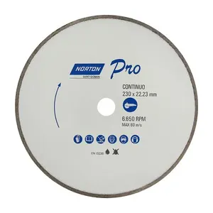 Disco Diamantado Pro Contínuo 9" 230x22,23mm Norton