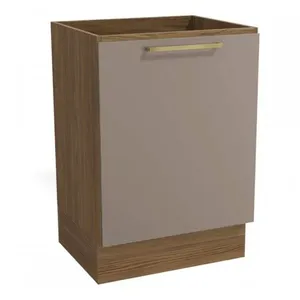 Balcão de Cozinha 60cm 1 Porta Kappesberg Balcão 600mm 1 porta nogueira/fendi fosco