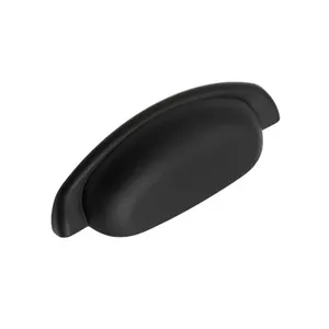 Puxador Concha Maximus Zamac Criativa Puxador Concha Maximus 96mm Zamac Preto Fosco