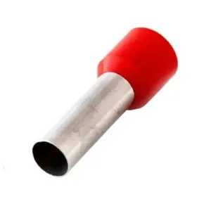 Terminal Isolado Tubular 20 peças Eletrokit Terminal Isolado Tubular Simples 10mm² Vermelho Eletrokit 20 Peças