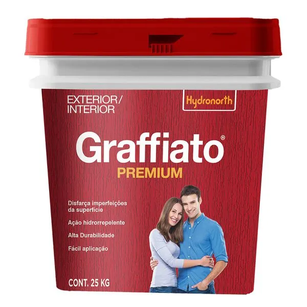 Textura Acrílica Premium Riscado Graffiato 25Kg Hydronorth Textura Premium Riscado Graffiato Palha 25Kg Hydronorth