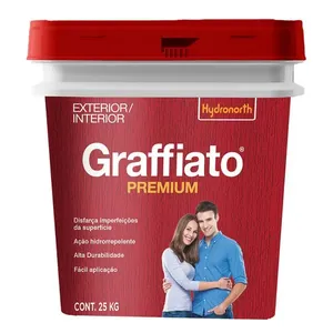 Textura Acrílica Premium Riscado Graffiato 25Kg Hydronorth Textura Premium Riscado Graffiato Palha 25Kg Hydronorth