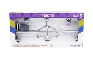 Kit Acessórios para Colar ABS Rimini com 5 Peças Aquaplas Kit Acessórios para Colar ABS Rimini com 5 peças Cromado/Cristal