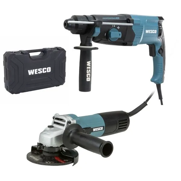 Combo Martelete Perf-Romp WS3229K + Esmerilhadeira WS4740 Wesco Combo Martelete Perf-Romp WS3229K + Esmerilhadeira WS4740 220V Wesco