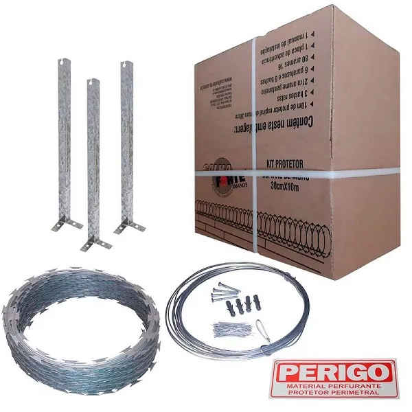 Kit Concertina Aço Galvanizado 30cm 10m Calhaforte Kit Concertina Aço Galvanizado 30cmx10m Calhaforte
