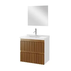 Kit Gabinete para Banheiro Argo Freijó 66cm Astral Design Kit Gabinete para Banheiro Argo Freijó 66cm