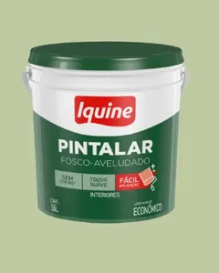 Tinta Econômica Acrílica Fosco Pintalar 3,6L Iquine Tinta Econômica Acrílica Fosco Pintalar Verde Primavera 3,6L Iquine