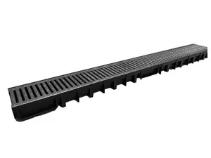 Canal e Grelha Polipropileno Aço Galvanizado Slim H50 12,5x5x100cm Aco Canal Polipropileno e Grelha Aço Galvanizado Slim H50 12,5x5x100cm Aco
