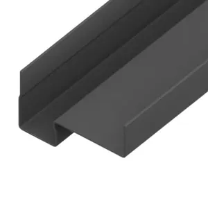 Perfil Leito para Vidro Fit Eucatex Perfil Leito para Vidro Preto Liso Fit 118,5cm