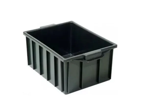 Caixa Plástica Organizadora 36L até 25kg Preta Lar Plásticos Caixa Plástica Organizadora 36L até 25Kg Preta