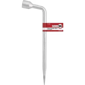 Chave de Roda Tipo L com Espátula Aço Carbono Zincado Nove54 Chave de Roda Tipo L com Espátula 17mm Aço Carbono Zincado Nove54
