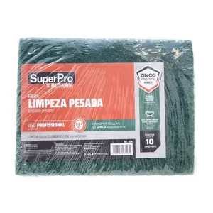 Fibra para Limpeza Pesada 10,2x26cm com 10 Unidades Verde Bettanin Pro