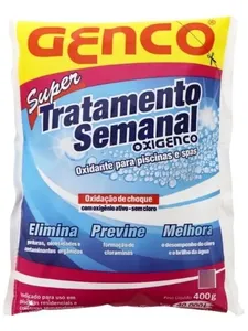 Super Tratamento Semanal Oxigenco Para Piscina Genco 400g