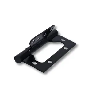 Dobradiça Sobrepor com Rolamento para Porta 4x3x2,5mm Perfil Rold Dobradiça Sobrepor com Rolamento para Porta 4x3x2,5mm Inox Preto Fosco