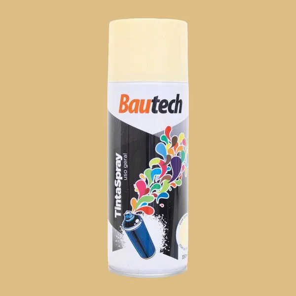 Tinta Spray Uso Geral Alto Brilho 350ml Bautech Tinta Spray Uso Geral Alto Brilho Bege 350ml Bautech