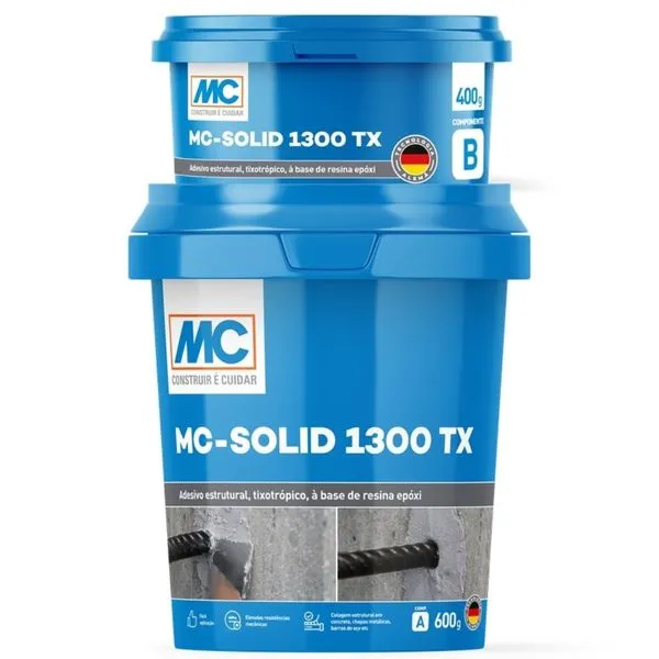 Adesivo Estrutural Epóxi MC Solid 1300 TX Mc Bauchemie Adesivo Estrutural Epóxi MC Solid 1300 TX 1Kg Mc Bauchemie