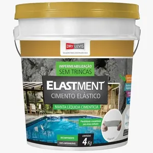 Manta Líquida Acrílica Cimentícia Elastment Cinza Drylevis Manta Liquida Acrílica Cimenticia Elastment Cz 4kg Reservatório