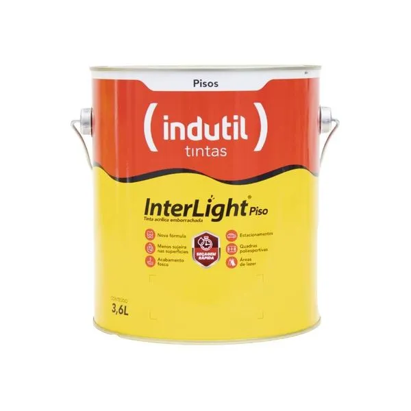 Tinta Premium Acrílica Fosco Interlight Piso Demarcação 3,6L Indutil Tinta Premium Acrílica Fosco Interlight Piso Demarcação Verde 3,6L