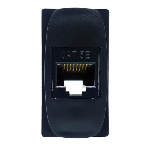 Módulo Tomada Informática RJ45 CAT5E Gracia Plus Alumbra Módulo Tomada Informática RJ45 CAT5E Preto Gracia