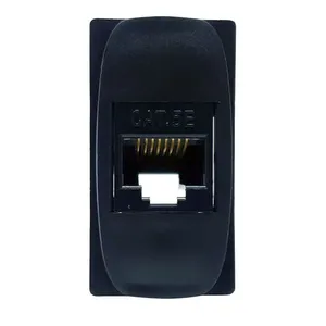 Módulo Tomada Informática RJ45 CAT5E Gracia Plus Alumbra Módulo Tomada Informática RJ45 CAT5E Preto Gracia