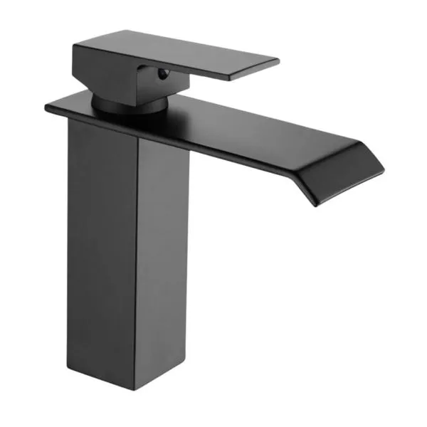 Monocomando para Banheiro Mesa Bica Baixa Cascata Higo Monocomando para Banheiro Mesa Bica Baixa Preta Cascata Higo