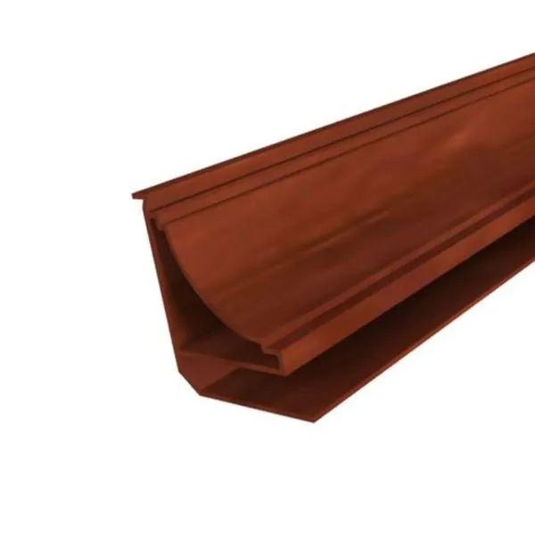 Meia Cana para Forro de PVC 4m Bariri Meia Cana para Forro de PVC Mogno 4m