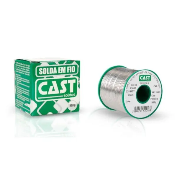 Solda em Fio 1,5mm 235 Fluxo MSY 15 500g Liga 40SN/60PB Cast Solda em Fio 1,5MM 235 Fluxo MSY 15 500G Liga 40SN/60PB